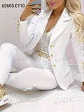 Conjunto de Chaqueta con Solapa y Pantalón 63605 E110