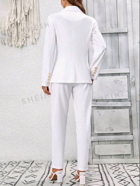 Conjunto de Chaqueta con Solapa y Pantalón 63605 E110