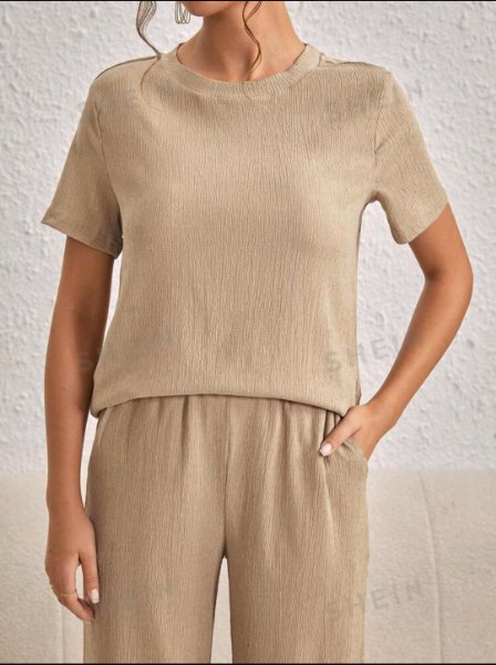 Conjunto de Blusa y Pantalón Pierna Ancha 16659 E159