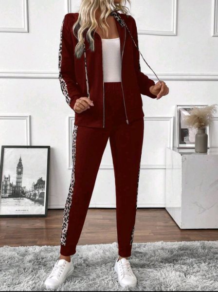 Conjunto de Chaqueta con Cremallera y Pantalón 108010 E148