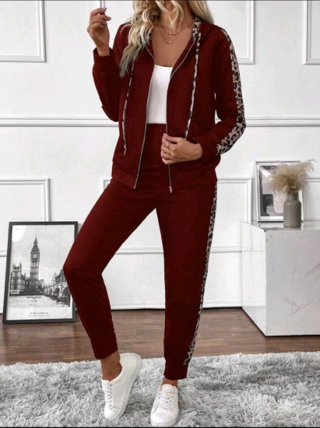Conjunto de Chaqueta con Cremallera y Pantalón 108010 E148