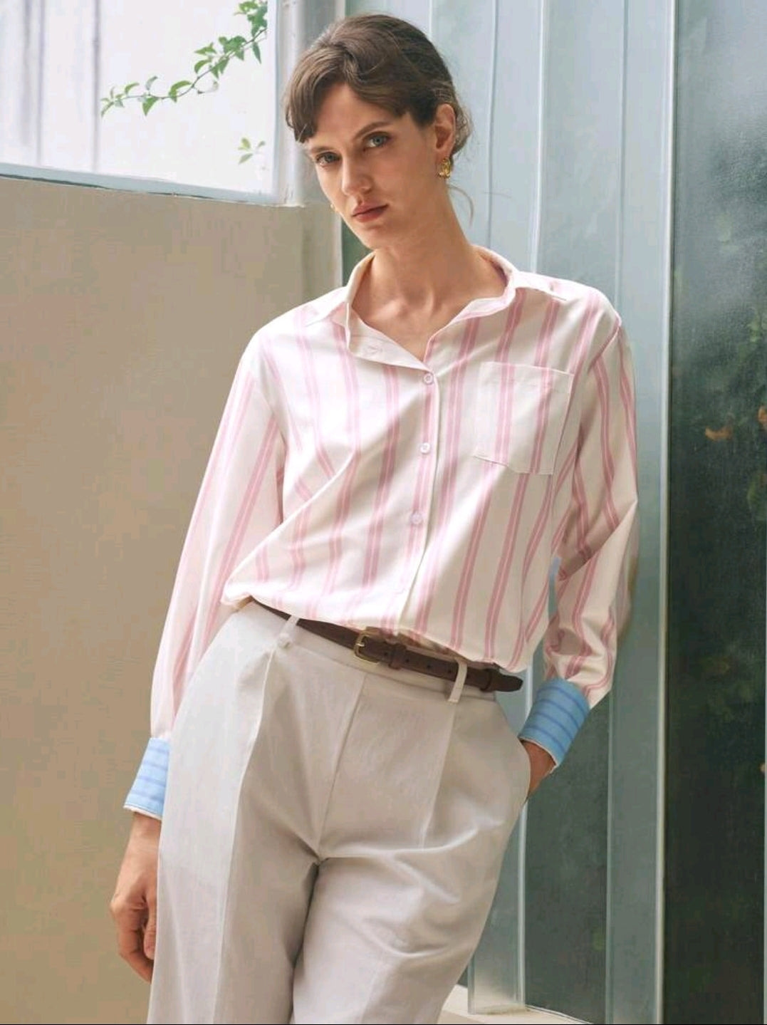 Blusa con Estampado de Rayas 73730-E102