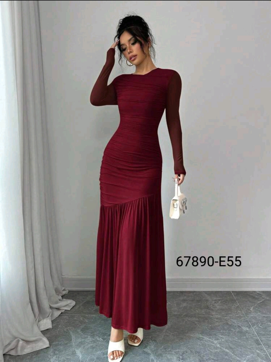 Vestido Largo Elegante 67890-E55