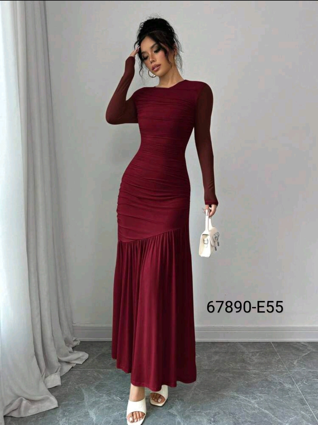 Vestido Largo Elegante 67890-E55