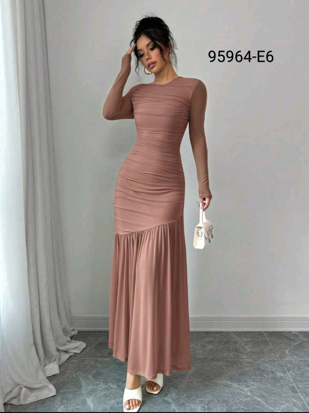 Vestido Largo Manga Larga 95964-E6