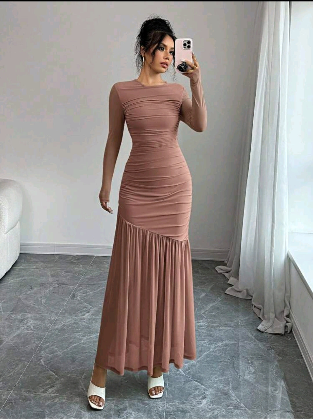 Vestido Largo Manga Larga 95964-E6