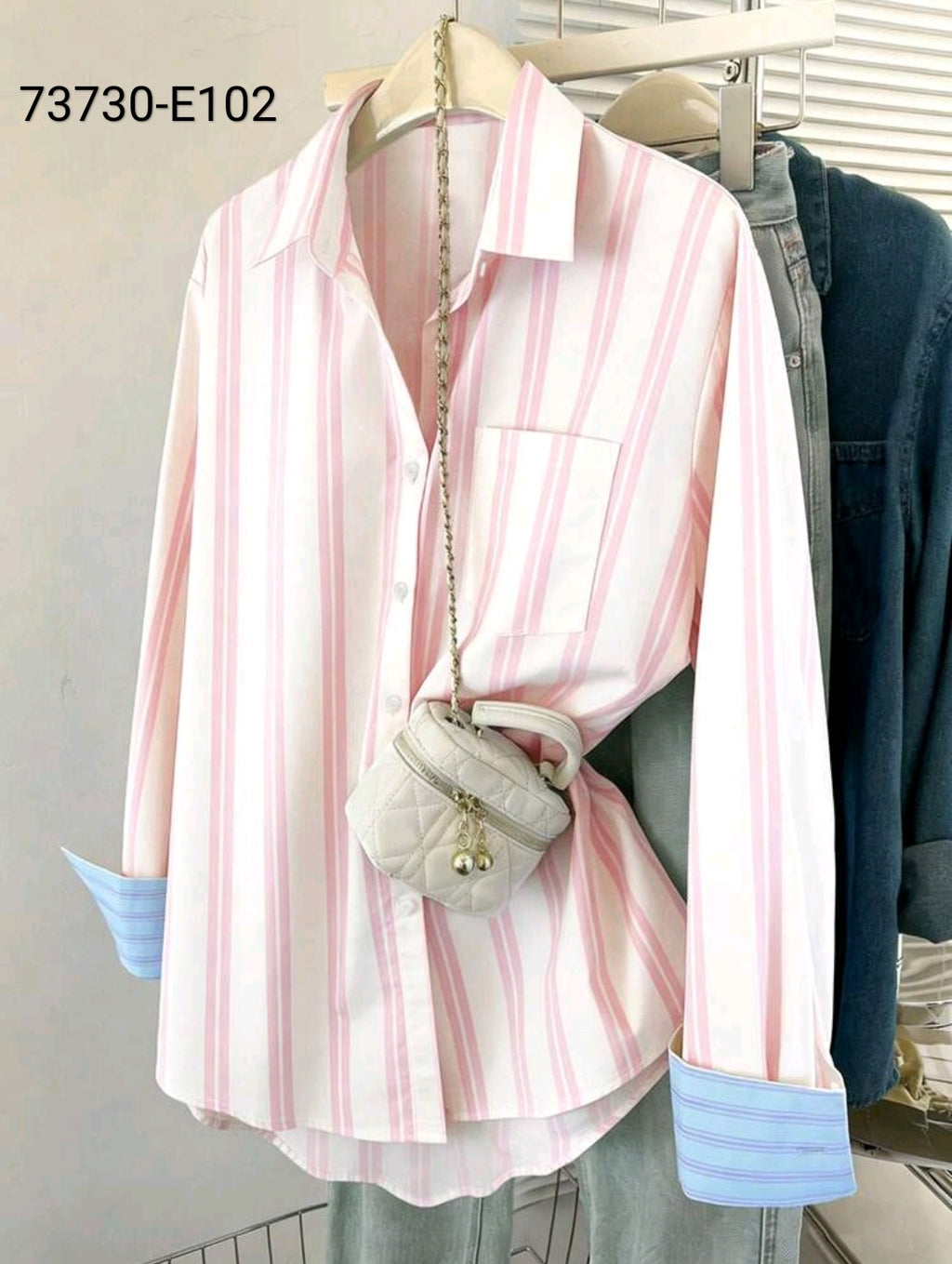 Blusa con Estampado de Rayas 73730-E102