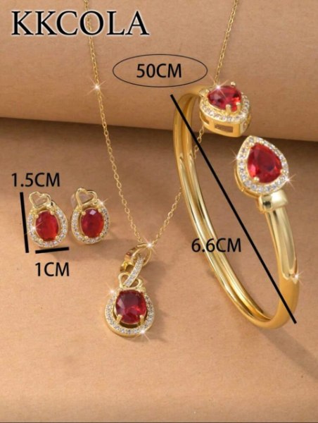 Set Cadena, Pulsera y Zarcillos Acero Inoxidable 14011